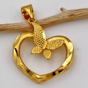 💜 ❤️ New butterfly heart gold filled pendant